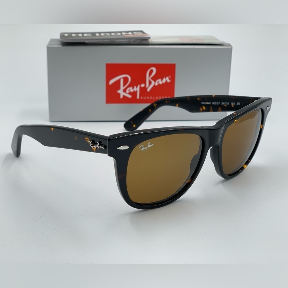 Ray-Ban Tortoiseshell Black Frame Brown Lenses Wayfarer Sunglasses